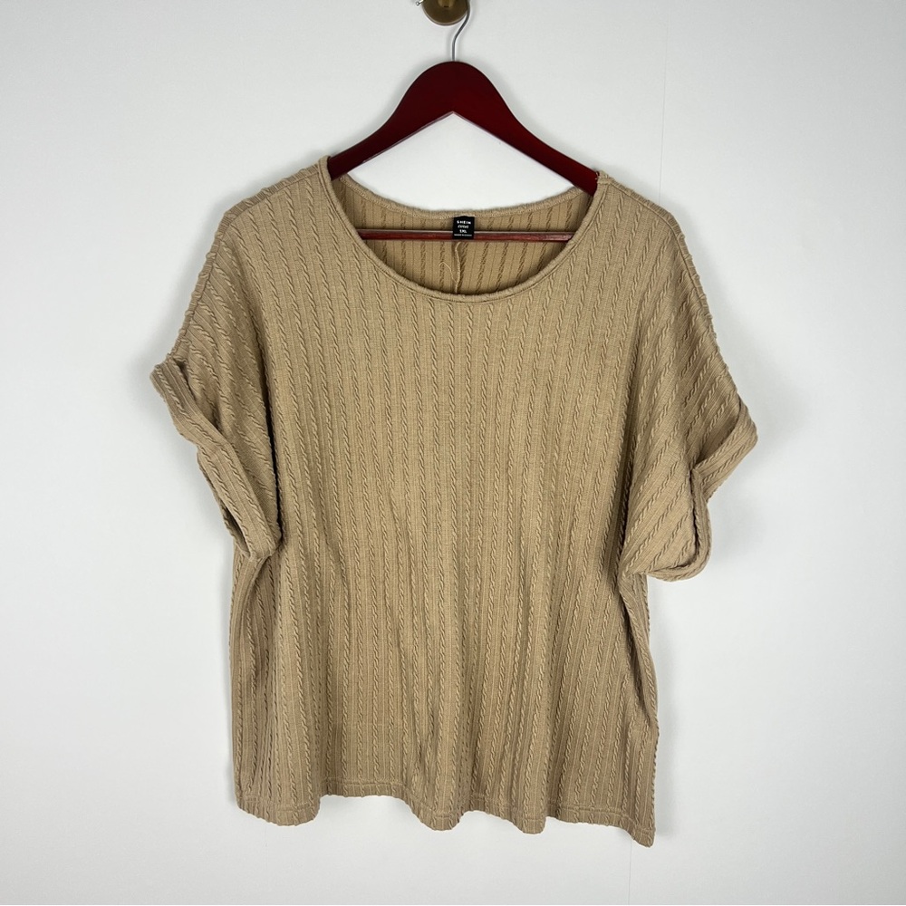 Shein Curve Roll Sleeve Blouse Size 1XL